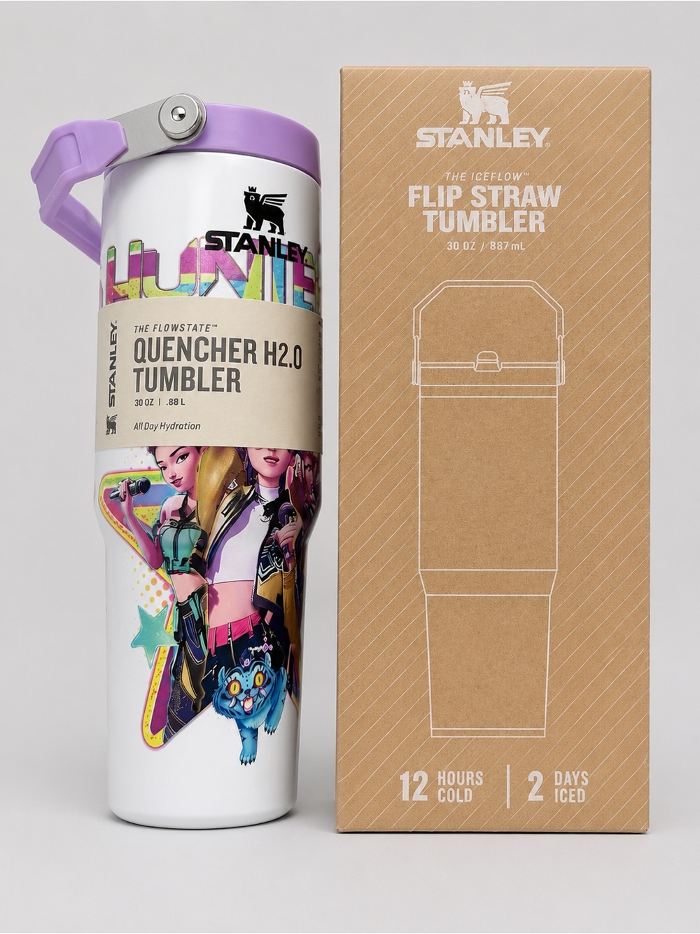 KPOP Demon Hunters 30 oz Flip Straw Tumbler with Handle – Double Wall Insulated